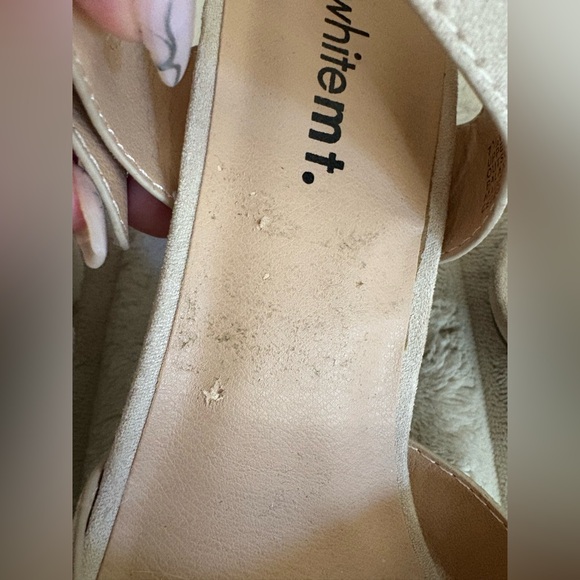 Women’s White Mt. Nude Heeled Sandals - Picture 10 of 12